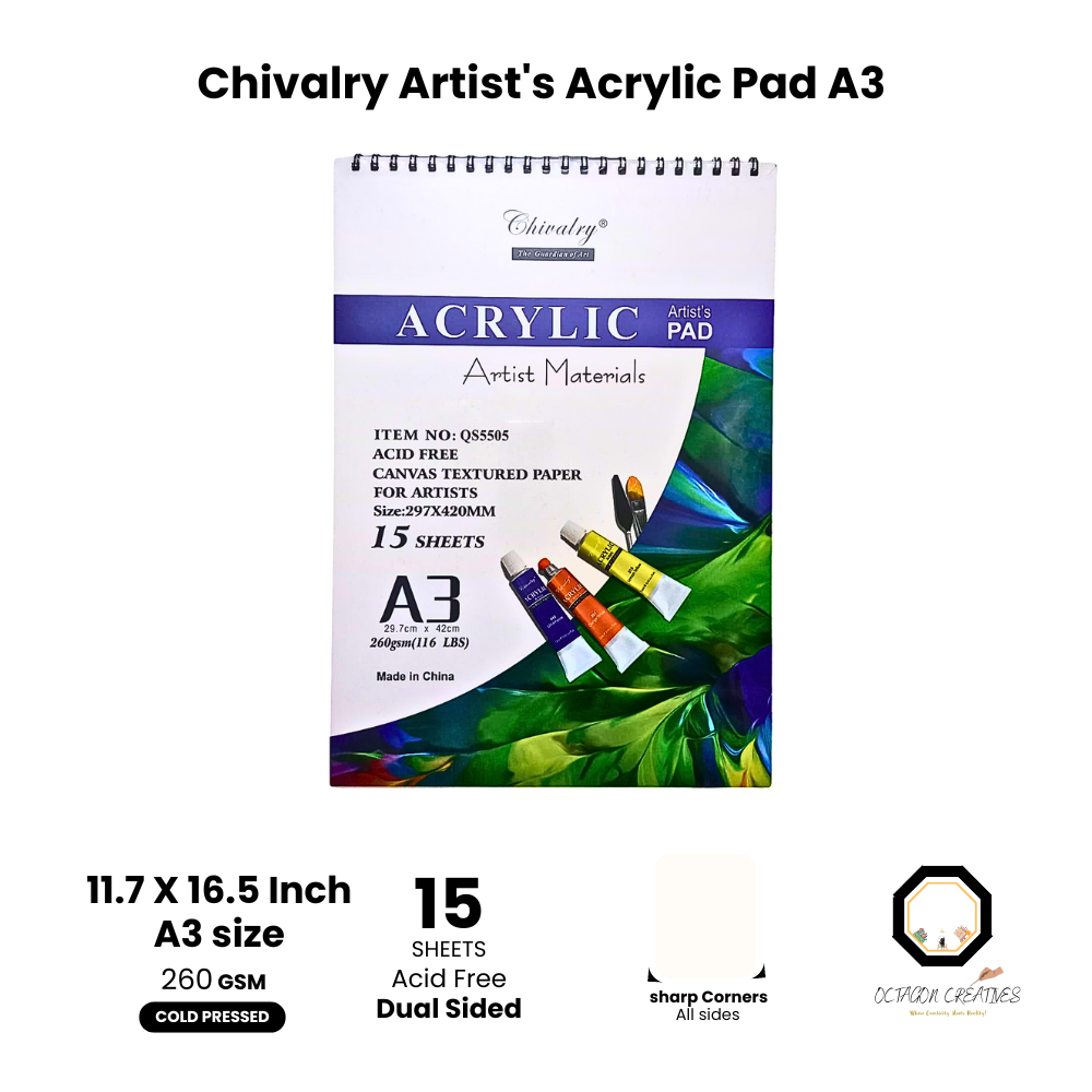 Chivalry Artist's Acrylic Pad A4 / A3 - Acrylic Edition