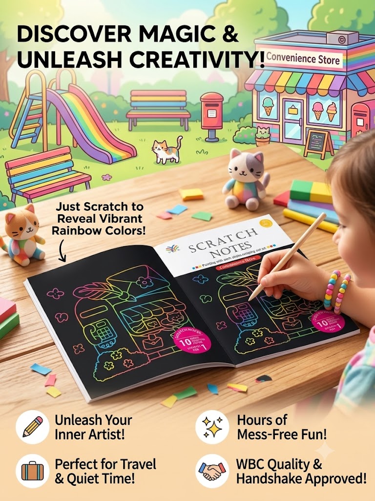 DIY Fun Creative Mini Scratch notepad for kids - Limited Edition
