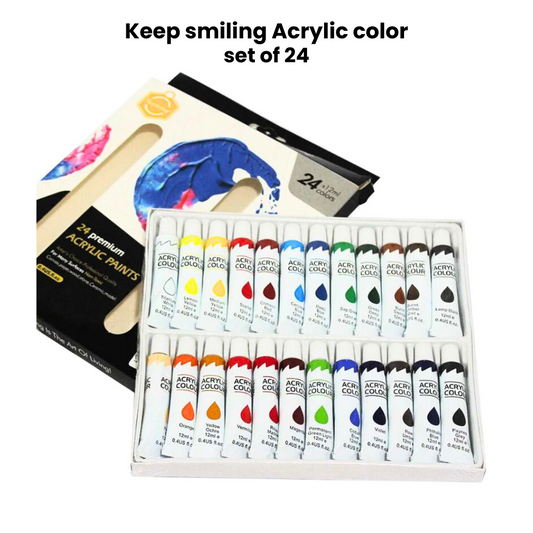 Keep smiling Acrylic tubes set of 24 - 12ml each