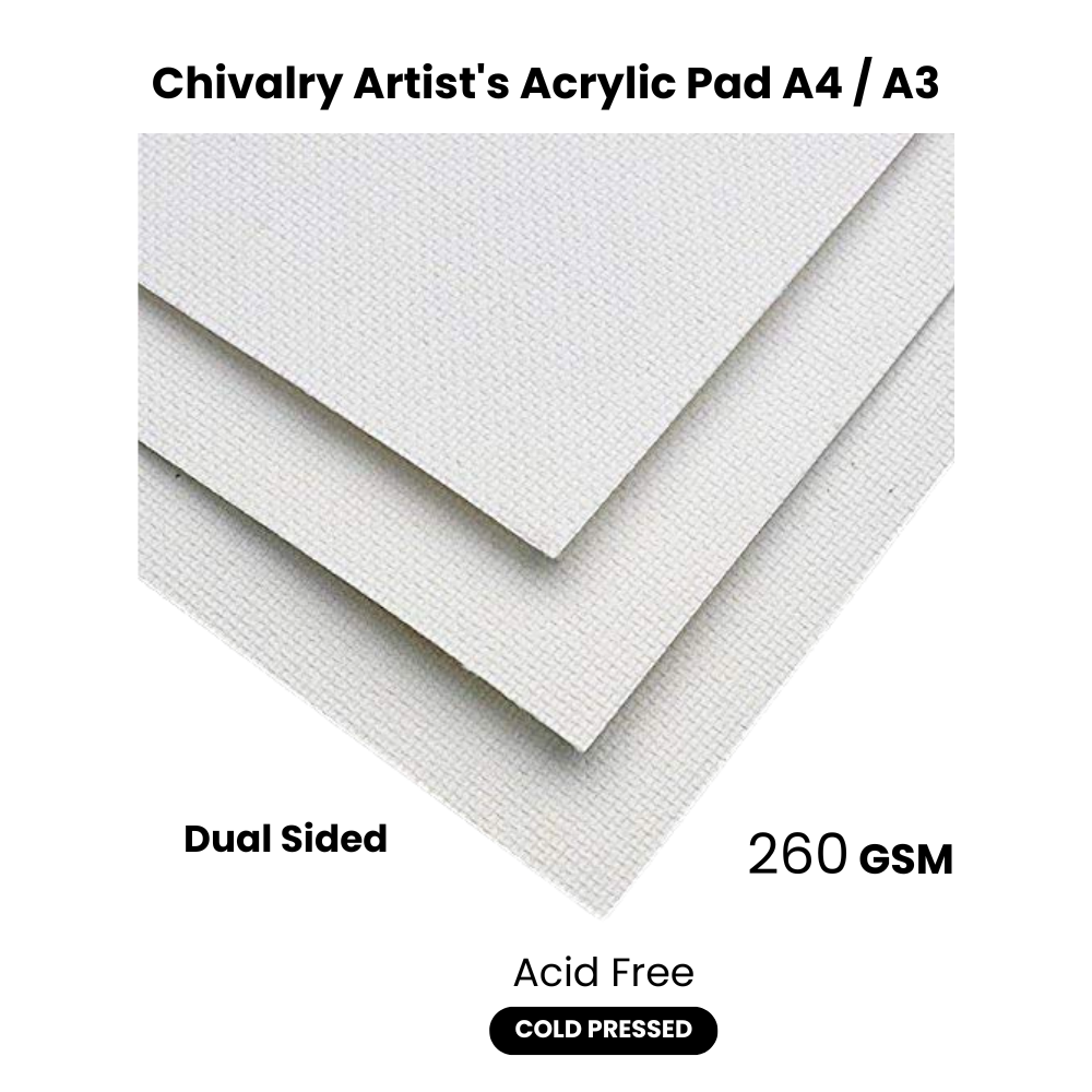 Chivalry Artist's Acrylic Pad A4 / A3 - Acrylic Edition