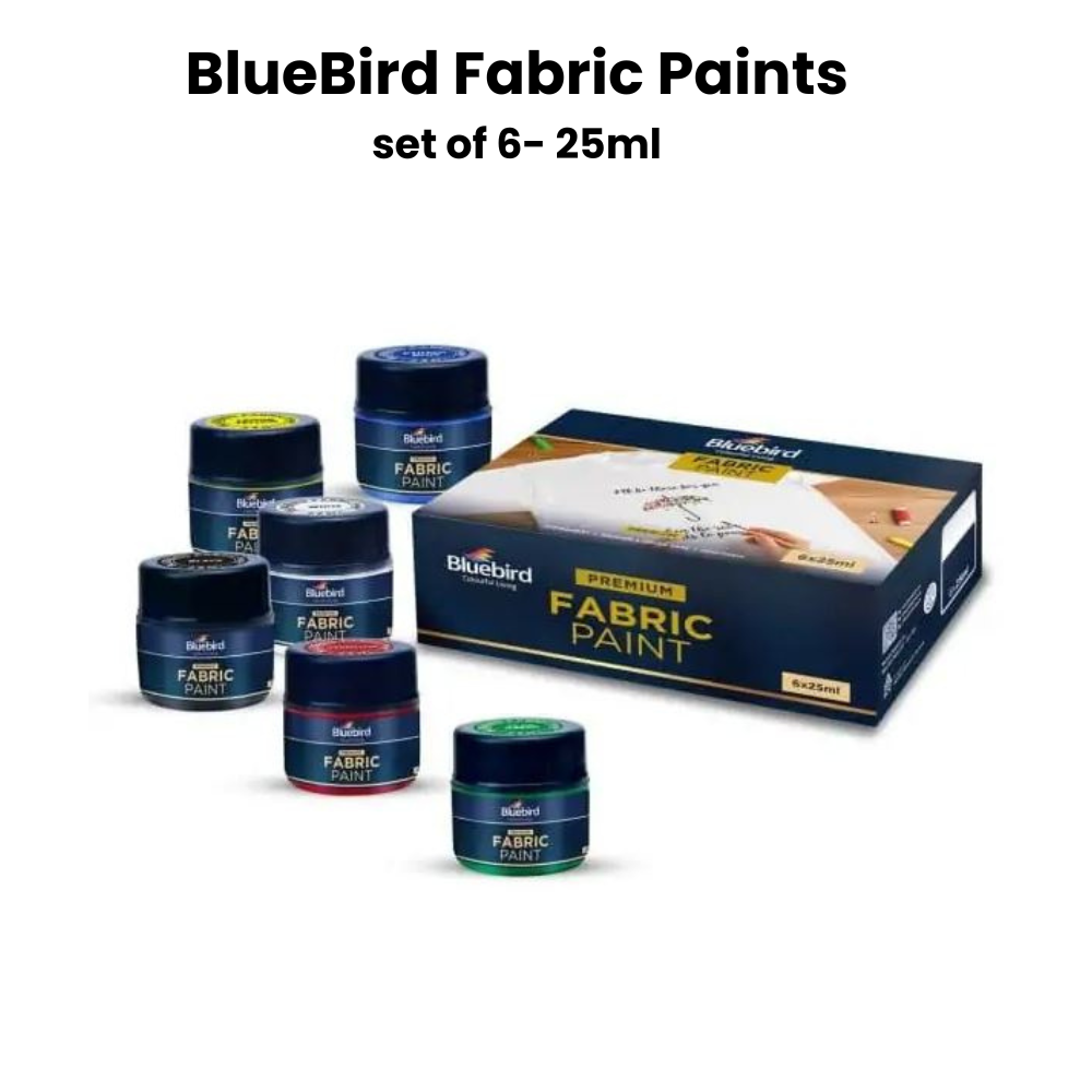 Blue Birds Fabric paints set of 6 - 25ml - Professional Edition