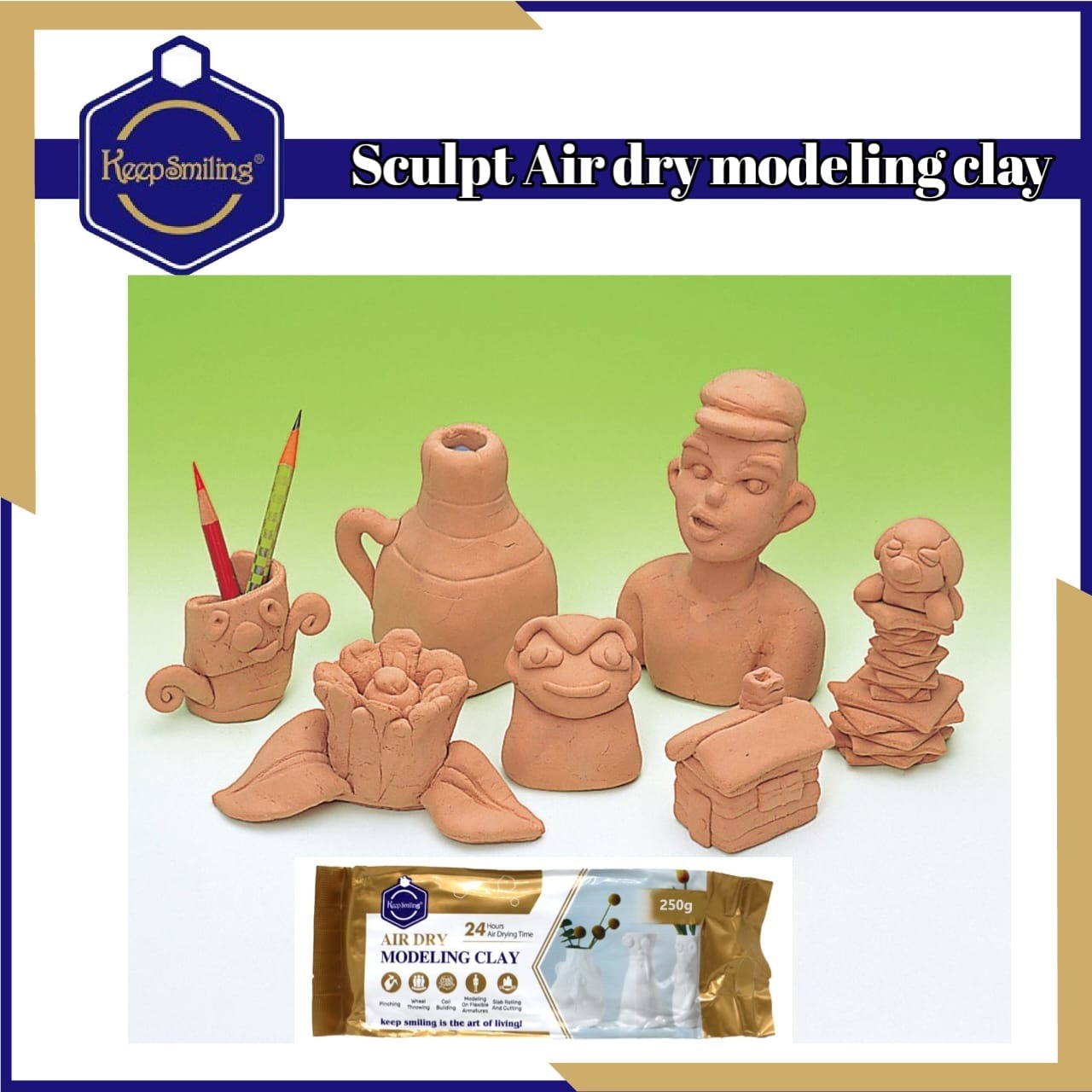 Keep smiling Air Modeling Clay - 250g