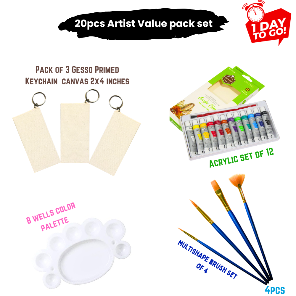 Paintable Keychain Canvases - Memories Lover Edition
