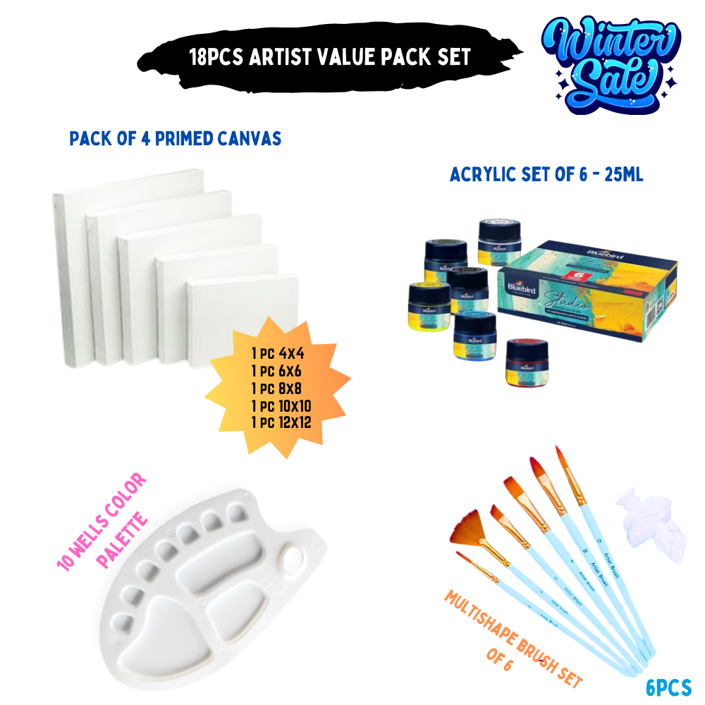 18Pcs/Set Value Pack for Artist - Bluebirds Edition