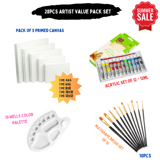 28 Pcs/Set Value Pack For Artist - Top Seller