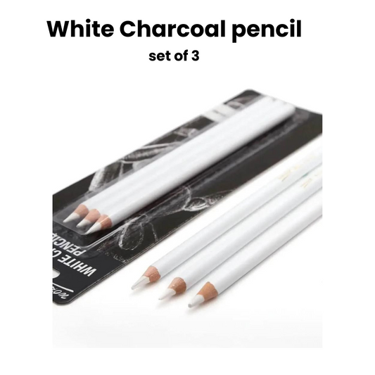 White Charcoal pencils Set - Top quality