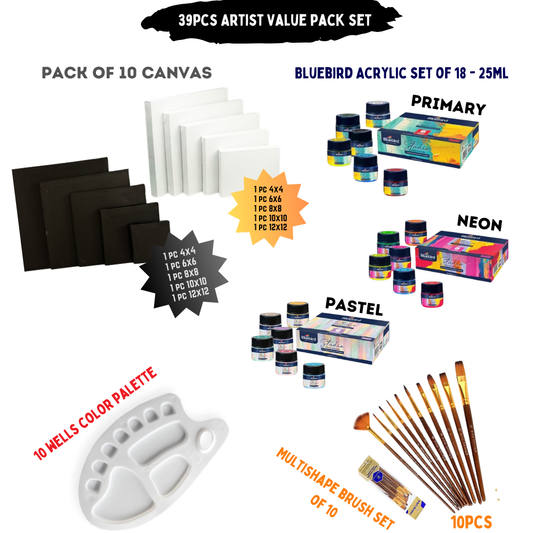 39 Pcs/Set MEGA Value Pack For Artist - BlueBirds Edition All shades