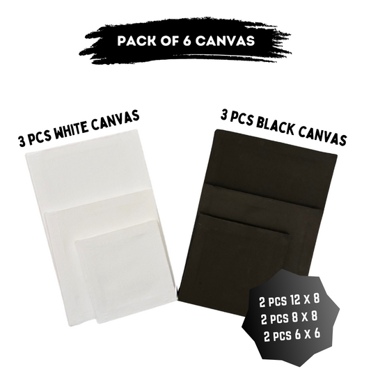 Pack of 6 mix Canvas boards Deal - Limited Edition