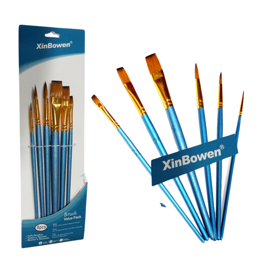 Xinbowen Mutlishape paint brush set of 6 - Cool Edition
