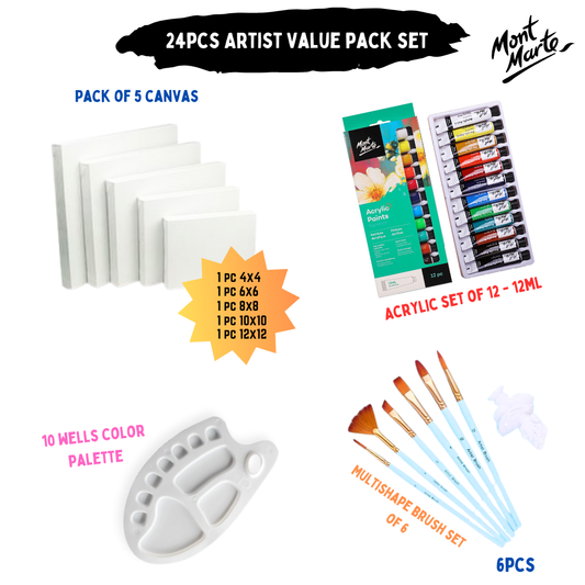 24 Pcs/Set Value Pack For Artist - Top Seller Monte Marte Edition