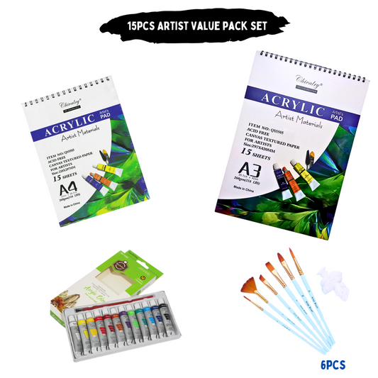 15pcs Painter's Value pack - Acrylic Edition