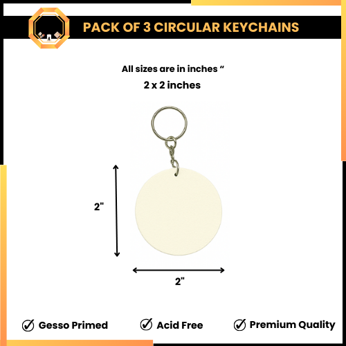 Circular Paintable Keychain Canvases -  Memories Lover Edition