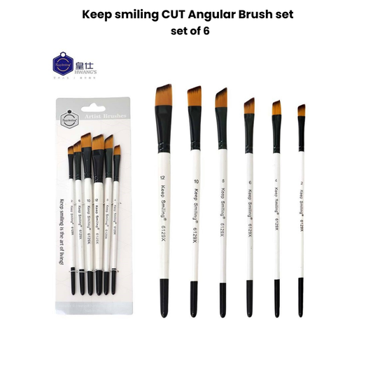 Keep smiling Cut Angular Brush set of 6 - Premium Edition
