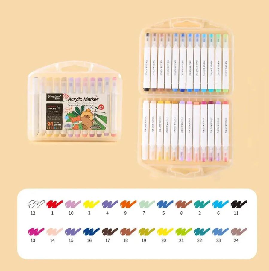 Acrylic Paint Markers Set of 24 - high Quality