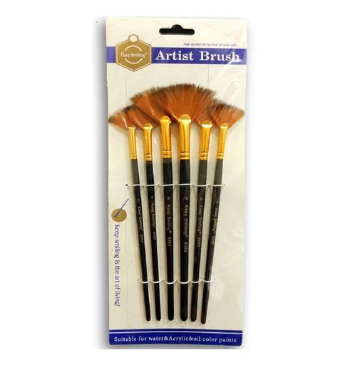 Fan brush set of 6